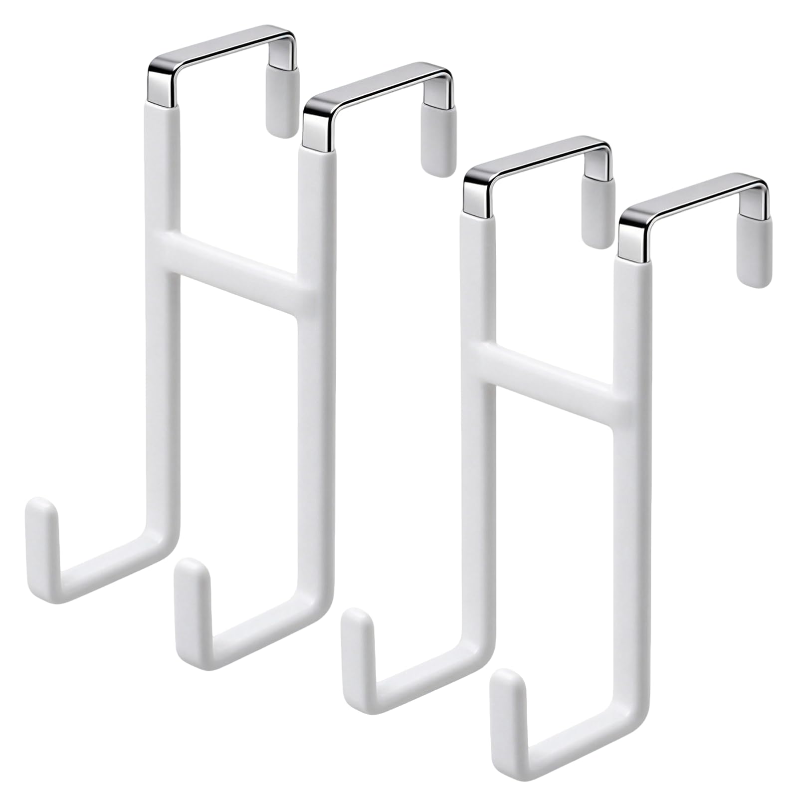 Voskilon 2 Pack Over Door Hooks, Dual Door Hangers with Rubber Coating