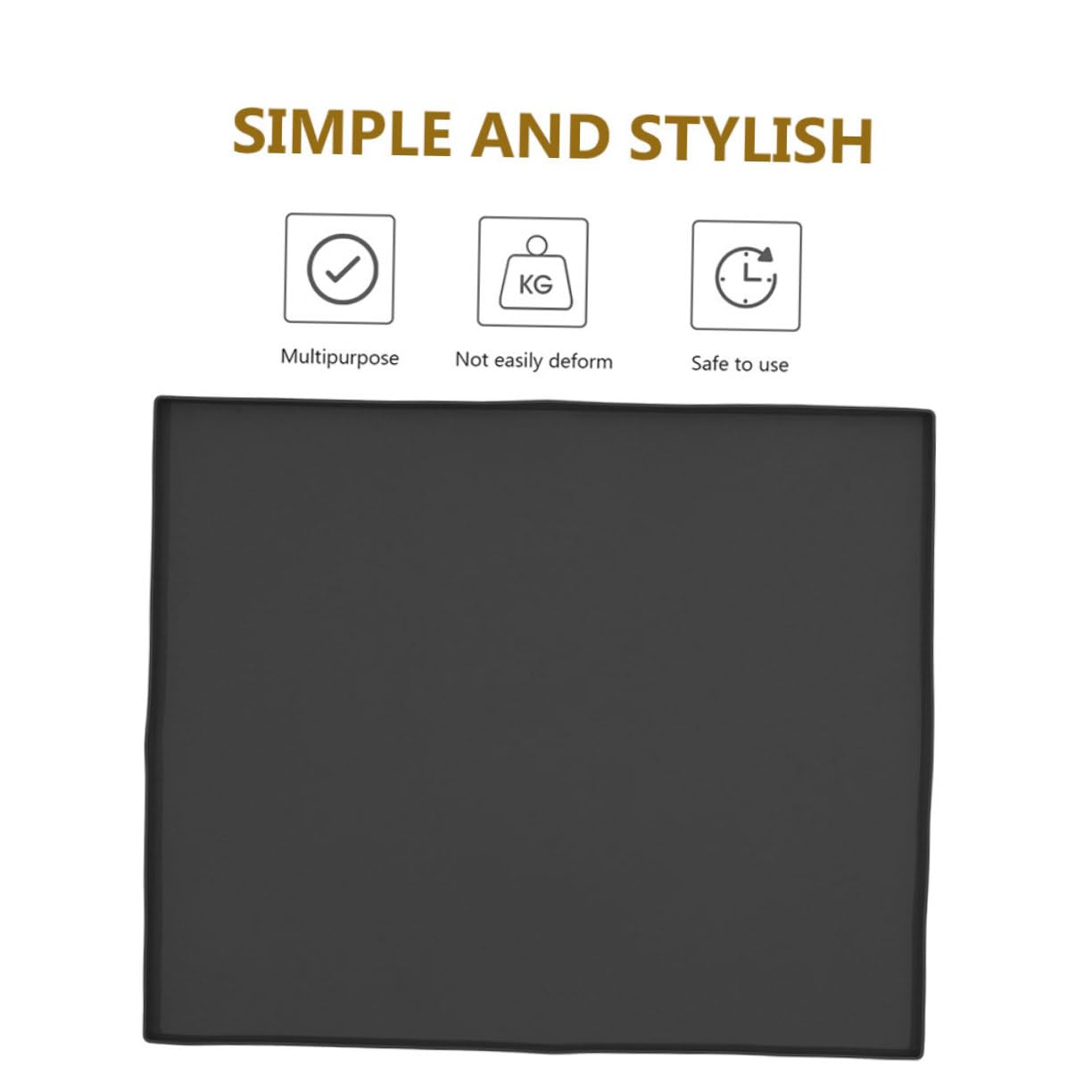 Artibetter Silikon Waschmaschinen Schutzmatte in Schwarz Starke Schutzfunktion und Formbeständig Minimalistisches Design für Waschmaschine und Trockneroberseite
