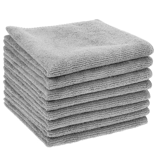 LOORGVEL 8 Piezas Paños de Microfibra Reutilizables Toallas de Limpieza Multiusos para Coche y Cocina Alta Absorción Suaves y Lavables sin para y Vehículo
