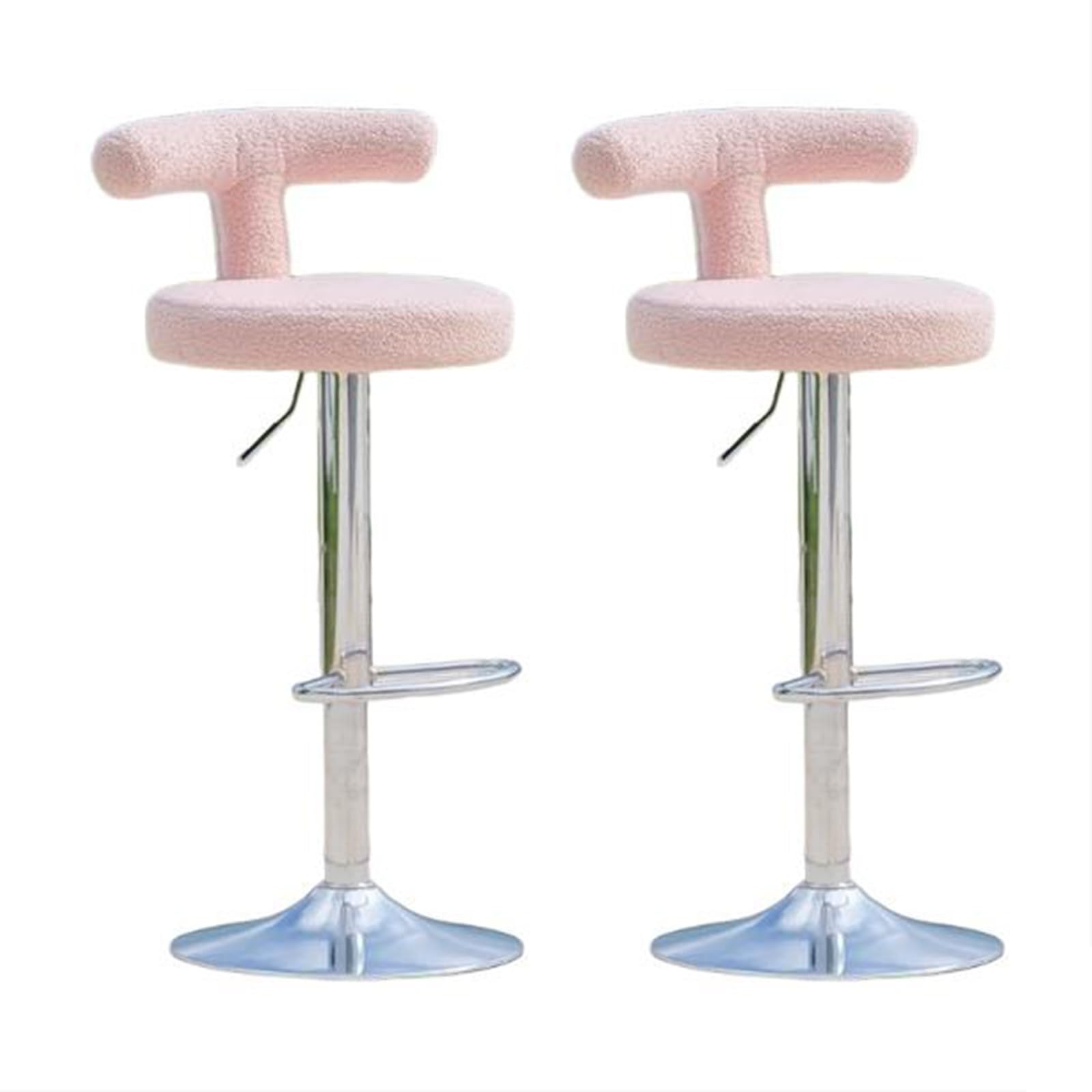 Tabouret de bar moderne en cuir lot de 2 chaises de comptoir avec dossier ergonomique