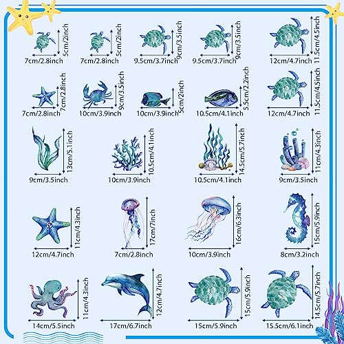 Juego de 22 Imán Decorativo con Tortugas Marinas Luminiscentes miniatura 3