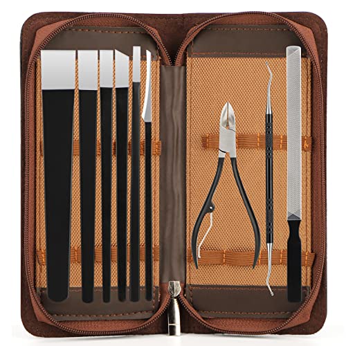 Juego de cuchillos de pedicura, Segbeauty 9 pcs Removedor de maíz de cuchillo de aseo de uñas de acero de alto manganeso profesional, cuchillo de reparación de pies para callos de uñas encarnadas Cover