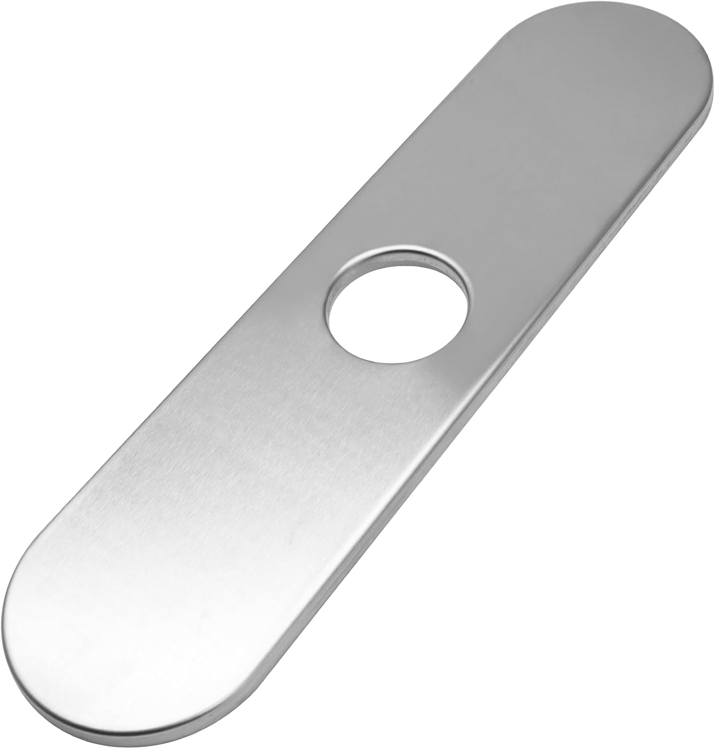 BokWin 10-Inch Faucet Deck Plate, Stainless Steel Sink Hole Cover in Chrome, Quick Installation for Single Hole Faucet to Cover Unused Holes on Kitchen or Bathroom Sink