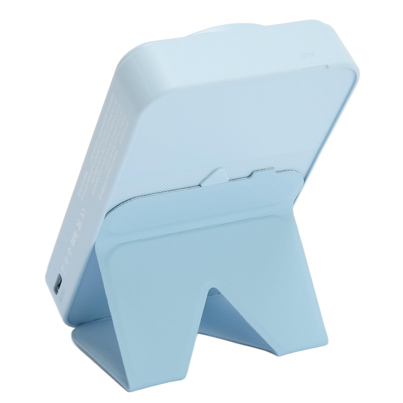 Banco de Energía Magnético de 10000mAh para 14 13 12 Series, Pantalla LED con Imán Fuerte, Cargador Portátil Inalámbrico, Soporte Plegable de Carga Rápida de 15W, Excelente Seguridad (Blue)