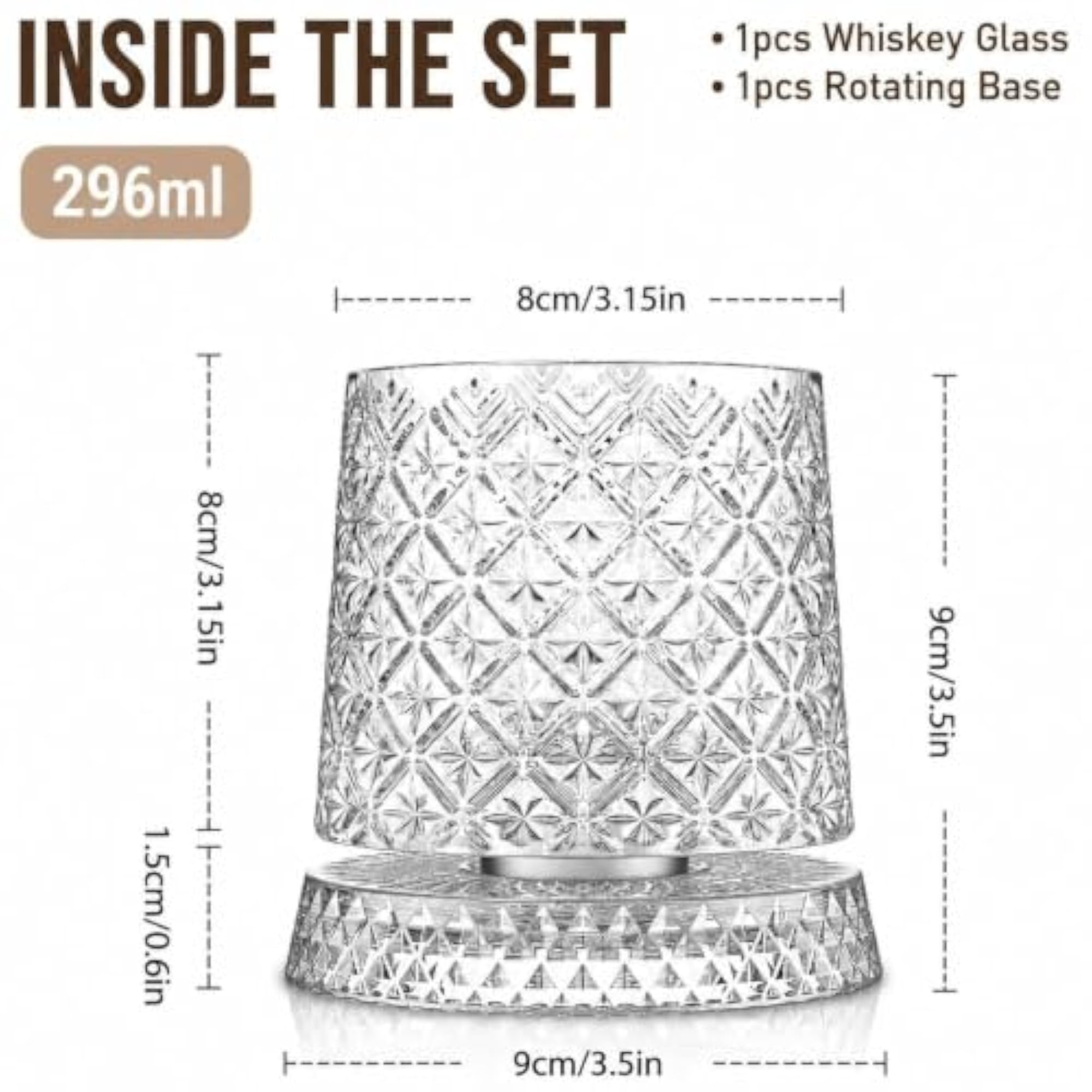 Rotating Crystal Drinking Cup for Cocktails