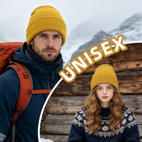 Image of ZOORON Beanie for Men Women Slouchy Winter Beanie Hats Cuffed Skull Caps