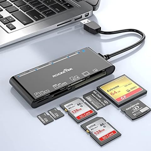 USB 3.0 Card Reader, 7 in 1 USB 3.0 Memory Card Reader/Writer for SD/TF/CF/Micro SD/XD/MS 5Gbps Memory Card Reader, UHS-I Cards, Card Adapter USB Card Readerfor Windows/Linux/Mac OS/Vista Cover