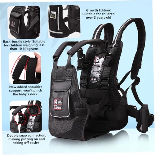 Arnés de motocicleta para niños chaleco negro de seguridad de 66x12cm para viaje en moto 5
