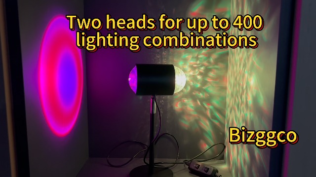 Bizggco 2-in-1 Sunset & Water Ripple Lamp, 400 Lighting