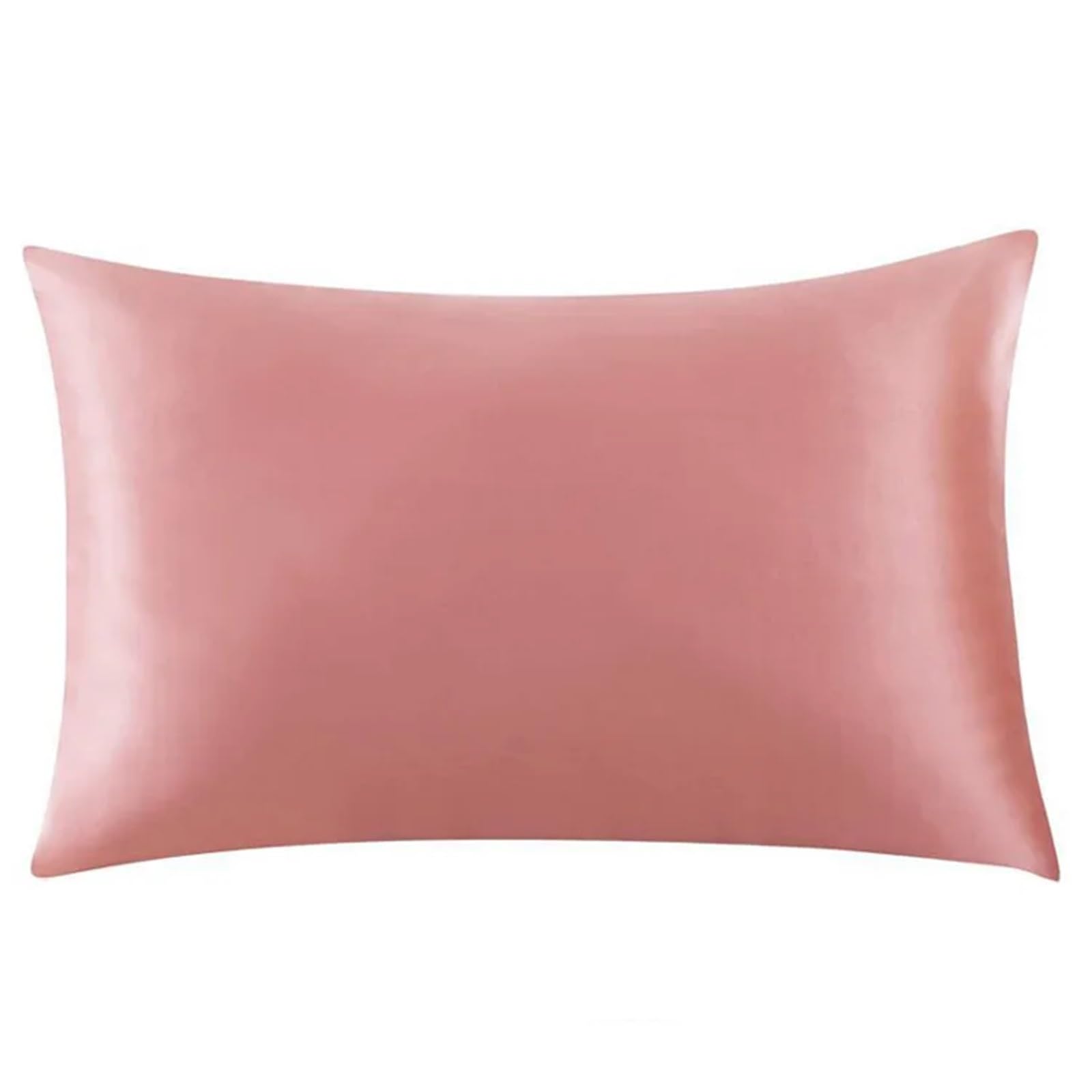 Taie d'oreiller en soie de mûrier 50x70 cm lot de 2 taies roses avec zip