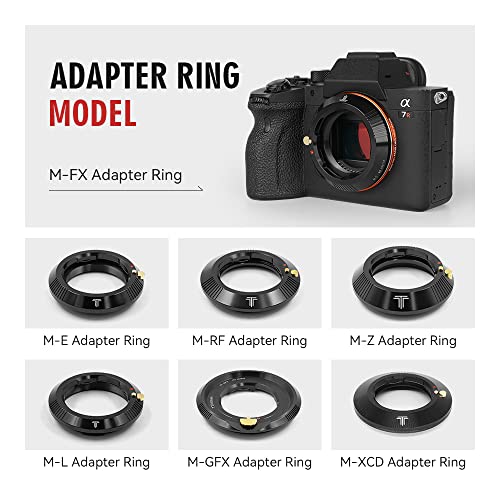 Anillo Adaptador TTARTISAN M a Montura Sony E, Compatible con Cámaras A7, A7II, A7III, A7IV, A7R, A7RII, A7RIII, A7RIV, A7RV, A7S, A7SII, A7SIII, A7C, A9, A9II, A1, A9III, A1II, ZV-E1, A7C2, A7CR miniatura 5