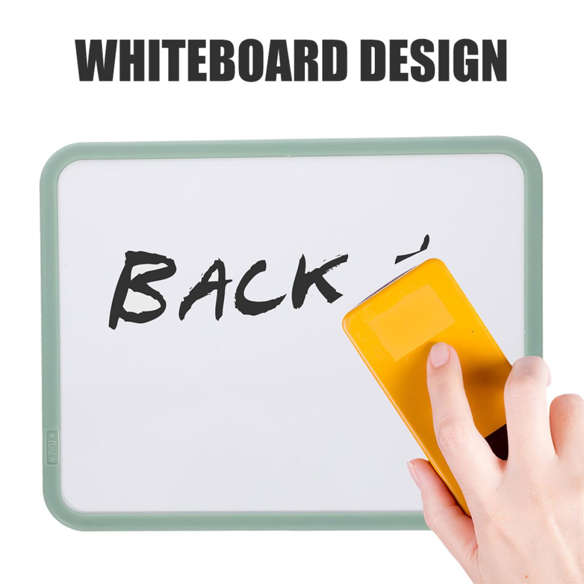 Healvian Petits Tableaux Blancs Effaçables à Sec avec Cordelette Détachable Lot de 2 en Plastique Double Face Robuste pour Bureau et Étudiants