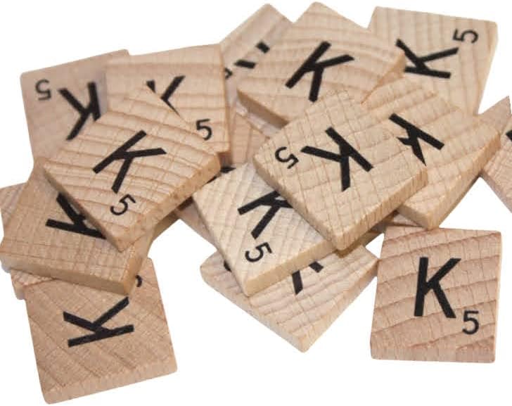 Wooden Scrabble Tiles Arts Craft Create Personalised Gifts (Letter K