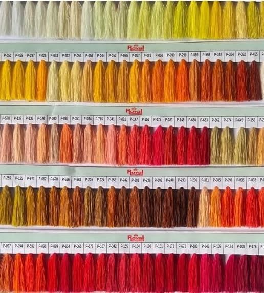 Image of Royal Embroidery Threads | Spun Polyester Sewing Thread Shade Card /Catalog (Pack of 1) - 1000 Shades