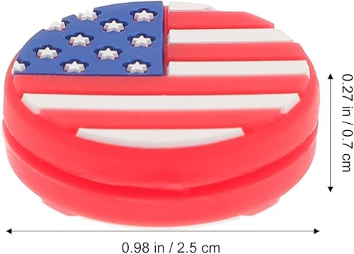 Miniatura 5 de PartyKindom Raqueta de tenis de silicona, amortiguadores de vibraciones con bandera estadounidense, amortiguadores de raquetas de tenis,