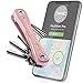 KeySmart Pro - Compact Key Holder w LED Light & Tile Smart Technology, Track Your Lost Keys & Phone w Bluetooth (up to 10 Keys, Rose Gold)