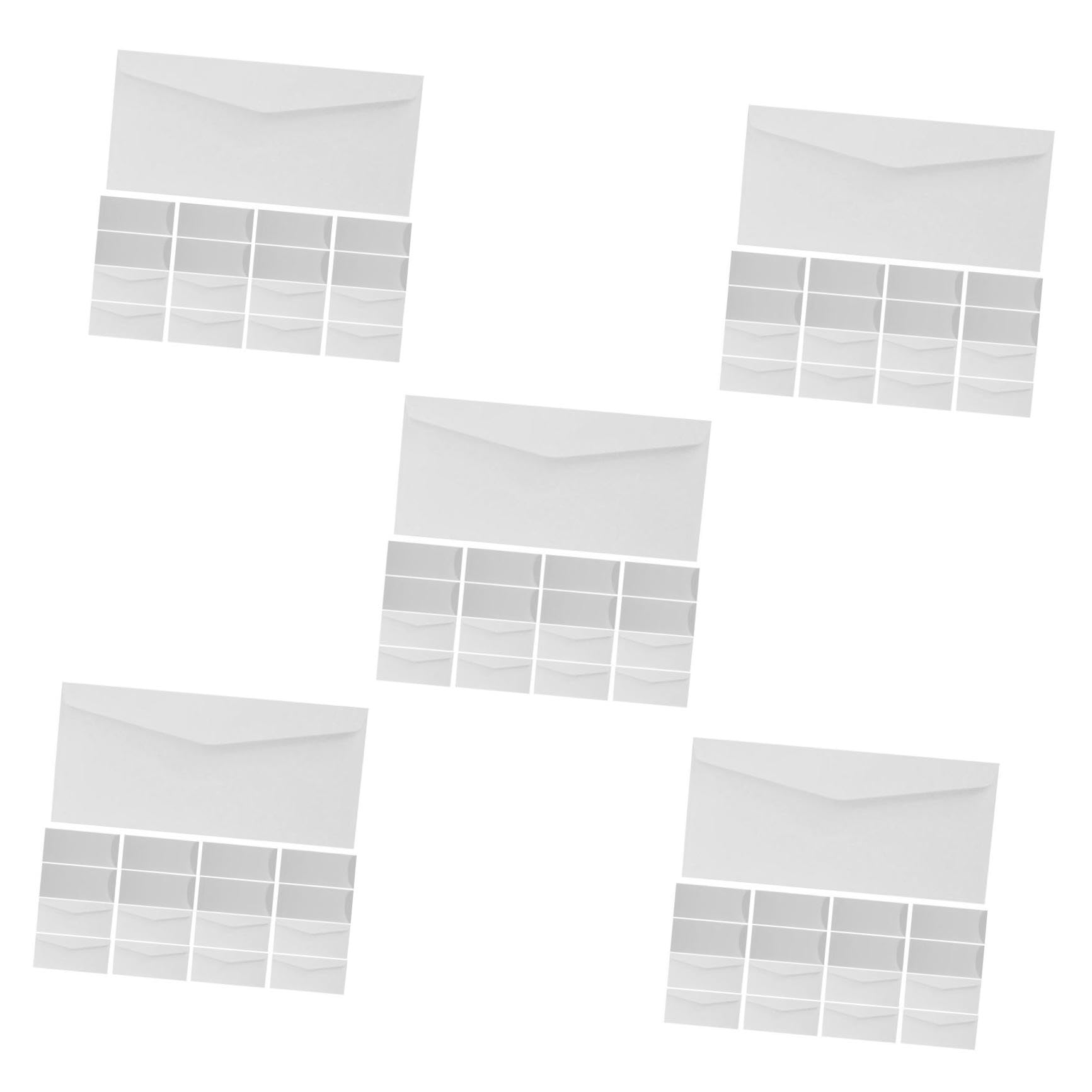 Operitacx 5 Juegos Sobre Sobres Para Sobres Para Invitaciones Para Cheques Espacios En Cuadrados De Presupuesto De Fotos Papel 40 Uds * 5