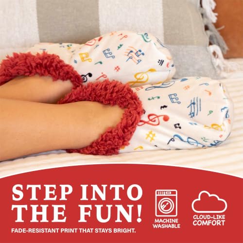 Image of Lazy One Fuzzy Slipper Socks for Women, Fleece House Slippers, Indoor Socks