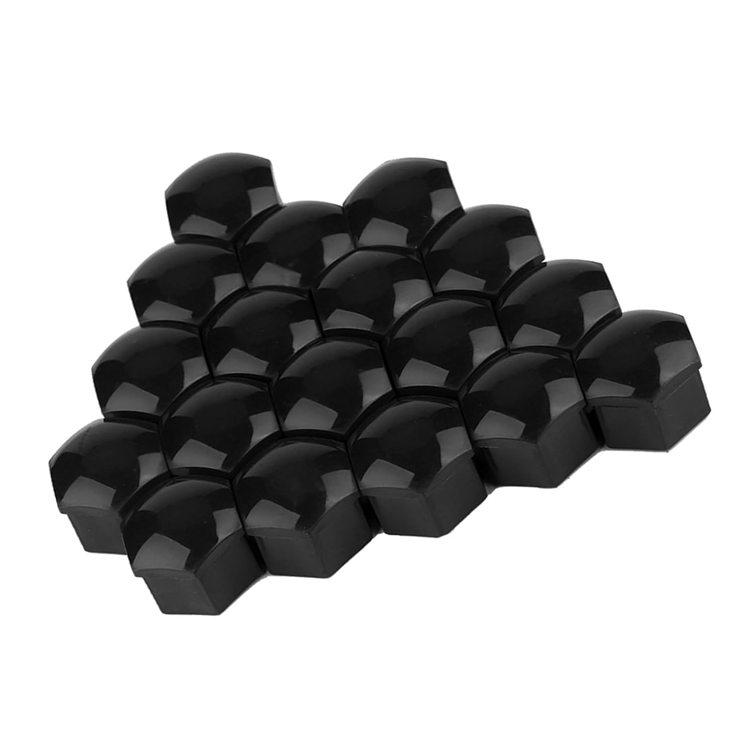 Black Lug Nut Covers 21mm Anti-Theft Wheel Nut Caps for Cars, Auto Hub Screw Cover Set, 20pcs