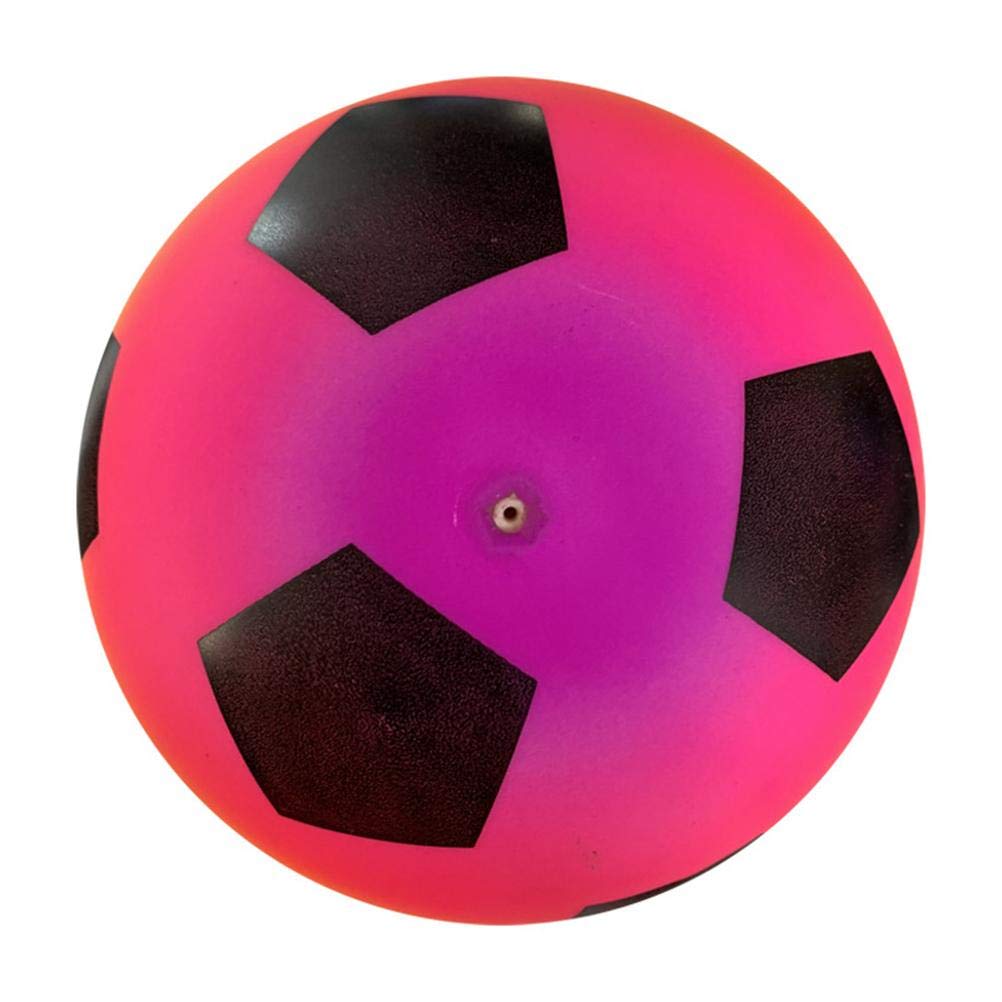 9 Inch Rainbow Soccer PVC Playground Ball for Kids Bouncy Kick Ball for Backyard Park and Beach Outdoor Fun (Rainbow colors)