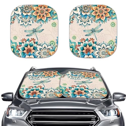 Pare-soleil pare-brise voiture pliable anti-chaleur x2