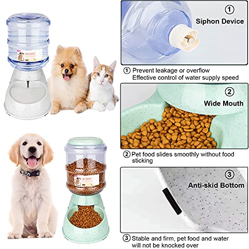 Automatic Dog Feeder and Water Dispenser Set, Pet Water and Food Dispenser for Cat & Dog, Gravity Automatic Water Bowl… - Image 4