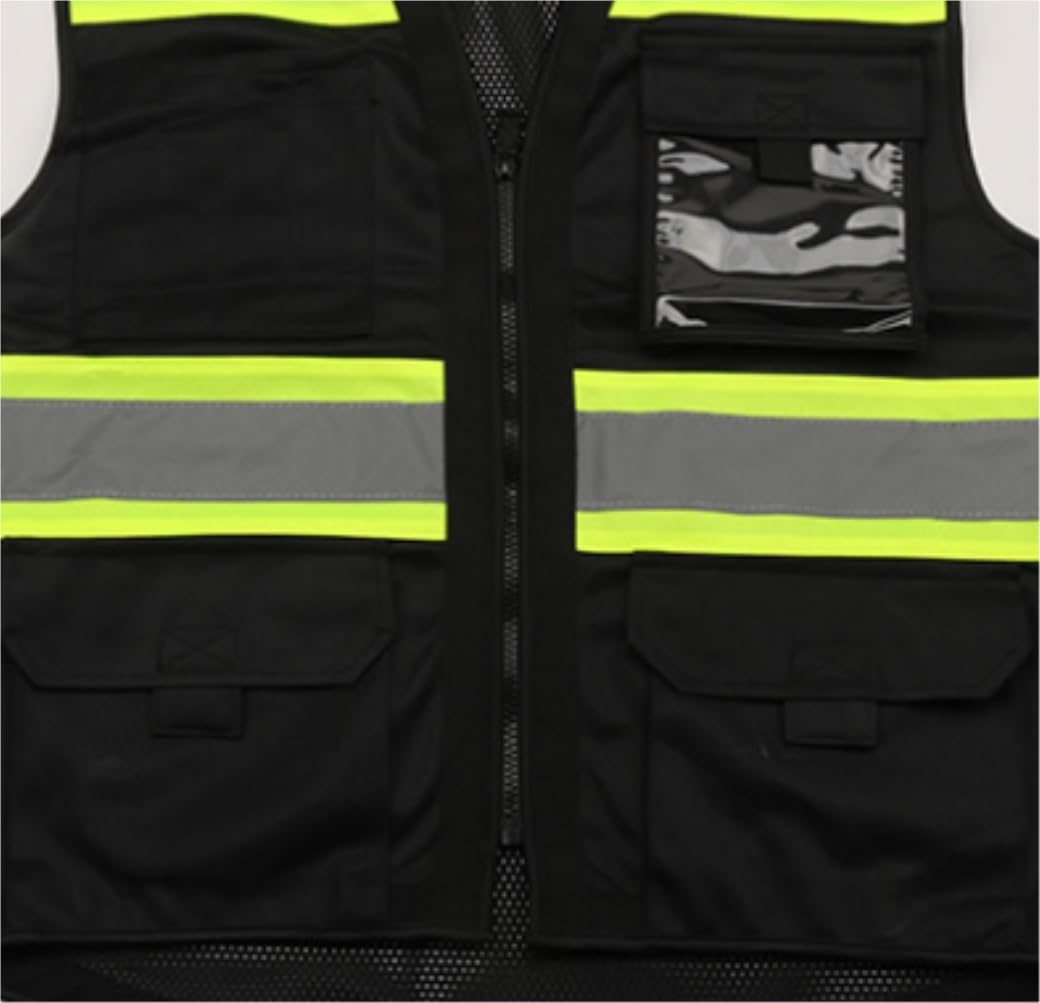 Ropa De Seguridad Chaleco Reflectante, Transpirable De Seguridad For Exteriores, Saneamiento For Obras Construcción con Tiras Reflectantes(Large)