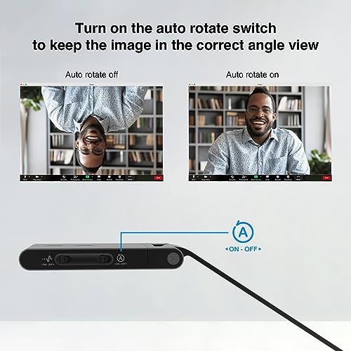 Caméra Document 4K microphone réduction bruit IA webcam grand angle pour enseignant