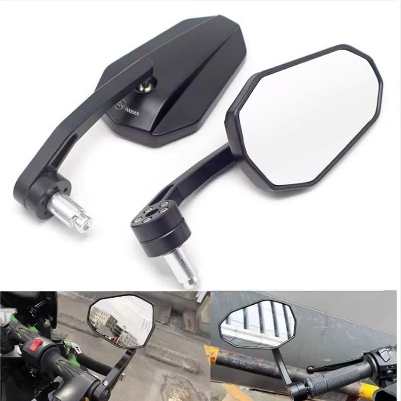 Espejo retrovisor con extremo de barra mango 7/8 para rutas y ciudad 3