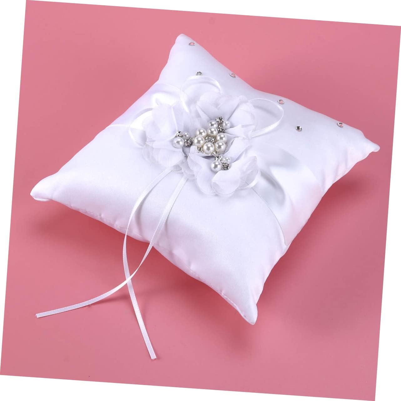 4pcs Wedding Pillow and Flower Girl Basket Decor Notebook and Pen Holder for Bride Elegant Wedding Accessories for Ceremony