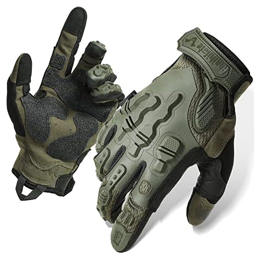 Zune Lotoo Gants Tactique Militaire, Gant Airsoft Tactique Tactile pour Homme Femme, Gants Moto Militaire Kevlar Respirants et Absorbant Les Chocs pour Paintball, Airsoft, Moto, Randonné(Vert-L)