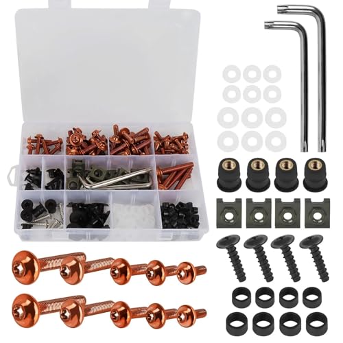 Kit boulons pare-brise moto orange vis carrosserie M5 M6 GSXR