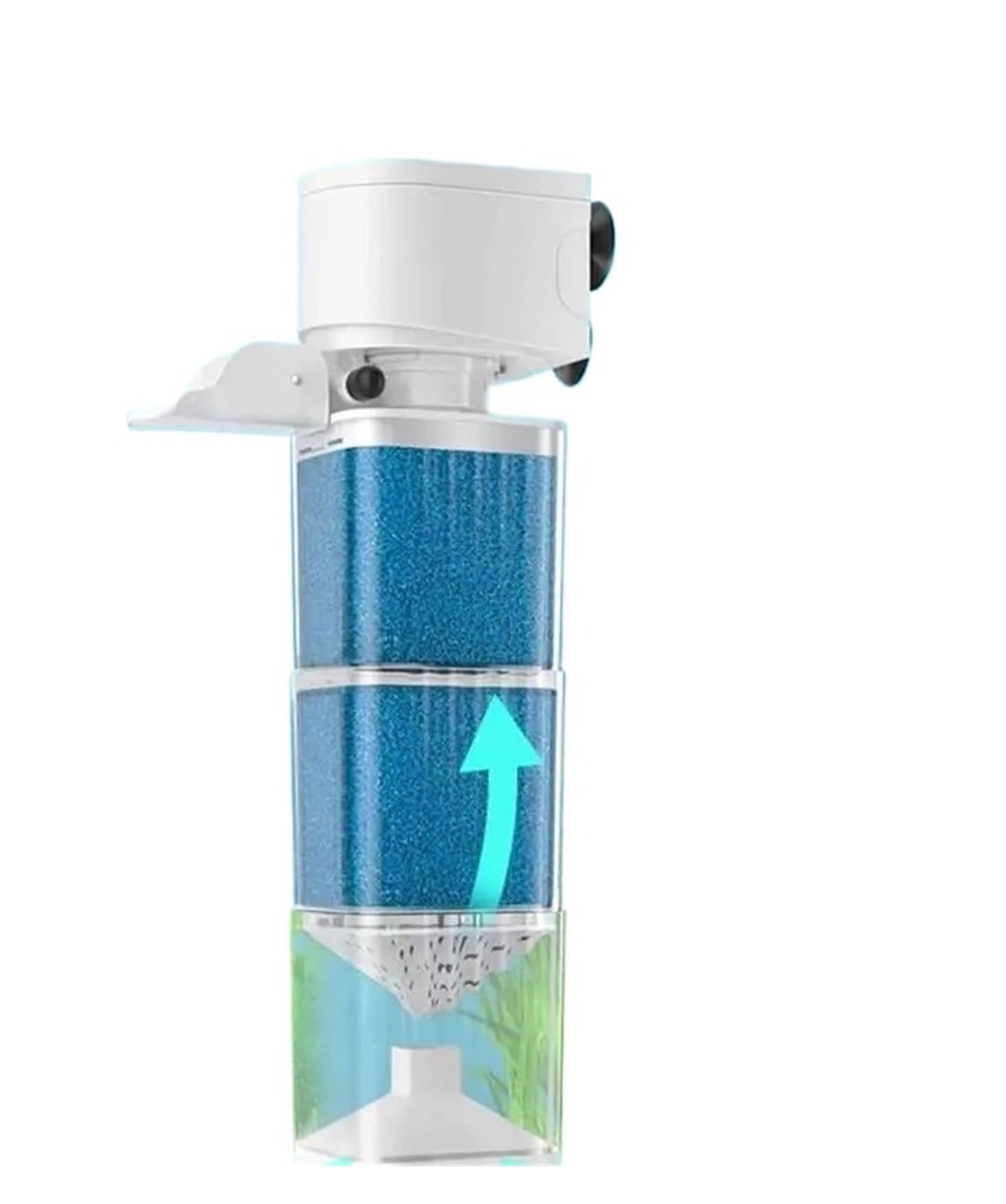 Aquarium-Innenfilter, Aquarium-Filterpumpe, tauchfähig, leise, Sauerstoffbelüfter, interner Wasserwellenmacher | 35 W