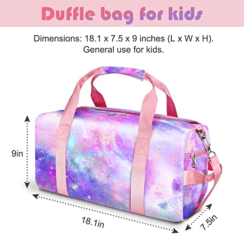 Dance Bag for Girls Kids Travel Duffel Bags Waterproof Sports Gym Bag for Women, Tie-dye Teen Overnight Duffel Bag with Shoe Compartment Ballet Small Gym Bag2