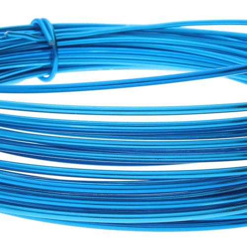 Image of Beadsnfashion 10 Meters Aluminium Craft Wire for Art & Craft, Jewellery Design, Wire Wrapping, Flower Decoration, Floral Arrangement and DIY Handmade Projects (Blue, 1.5 MM)