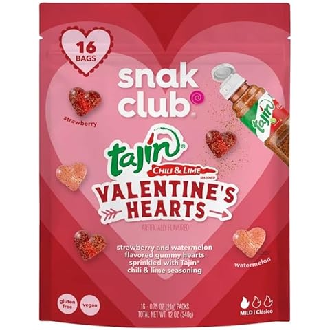 Snak Club Tajin Valentine's Heart Gummies Multipack - 16ct Cover