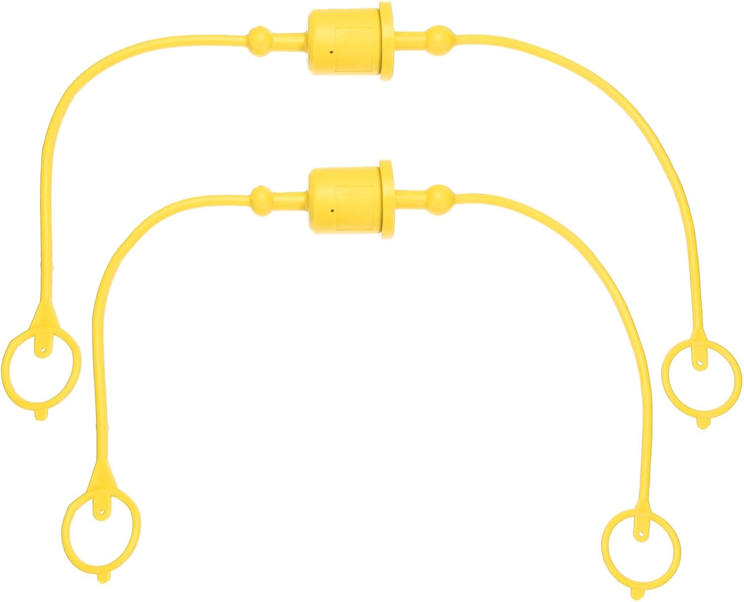 PATIKIL ISO-A 3/8 Hydraulic Coupler Male Dust Cap and Female Plug Cover, 2 Sets Hydraulic Quick Connect Coupling with Retention Ring Keeps Cap Connected to Hose, Blue