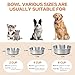 GIXSEGIE Stainless Steel Dog Bowls Set of 2, Extra Thick Metal Bowls, with Non-Slip Rubber Base Dog Bowl, BPA Free, Holds 2 Cups(16 fl oz), for Small Dogs, Black