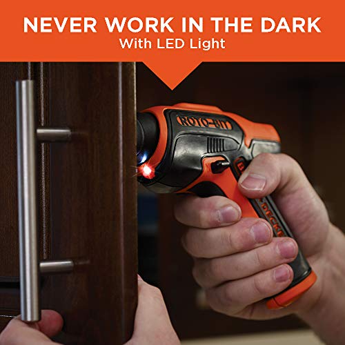 BLACK+DECKER 4V MAX Cordless Screwdriver with Bit Storage (BDCS50C)