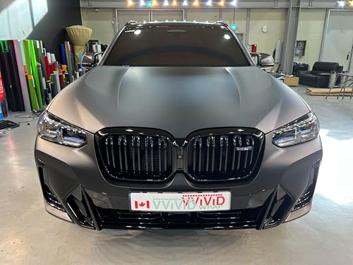 Image of ColorFusion PPF by VViViD, Matte Stealth Midnight Black Dry Apply PPF Vinyl Car Wrap Roll 60ft x 5ft