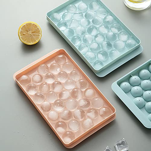 Molde para hielos redondo con tapa 33 cubos 2 piezas miniatura 2
