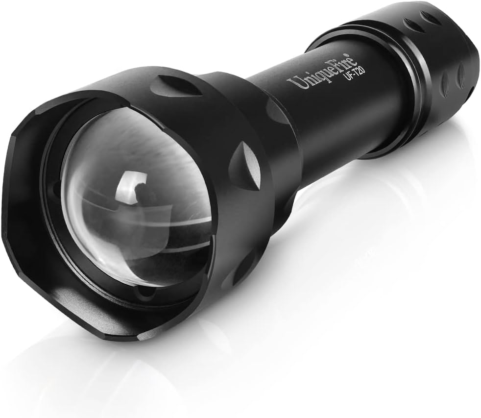 3 Mode T20 IR 850NM LED Adjustable Focus Zoomable Balck Flashlight 38mm Convex Lens Black Torch
