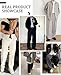 Susclude Casual Baggy Dress Pants Men Wide Leg Pleated Pants Mens Oversized Lightweight Slacks Trousers for Men Gray