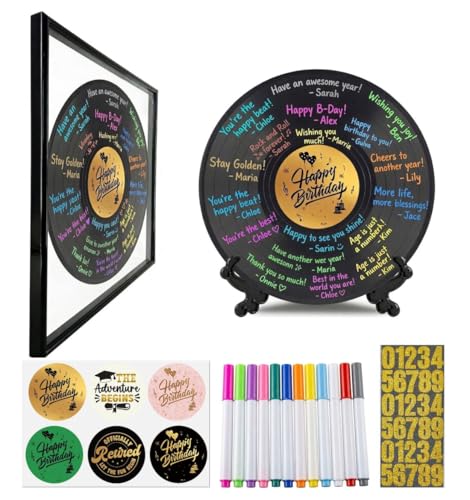 Vinyl Record 12' Decorations Guest Book & Frame...