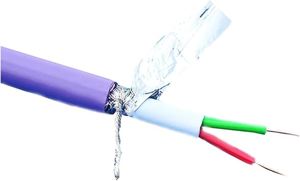 Wire and Cable Dual Shielded DP Bus Wire 6XV1830-0EH10 Compatible with Siemens Profibus Purple Suitable Siemens Profibus-DP Communication Cable Wire and Cable
