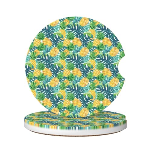 2 Pack Portavasos de Coche Cerámicos 2.56 in Tropical miniatura 1