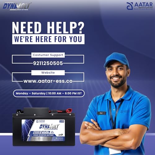 Image of DYNAVOLT 12.8V 230Ah LiFePO4 Lithium Inverter Battery, 7+ Hours Backup, Fast Charging, Zero Maintenance, 5 Years Warranty