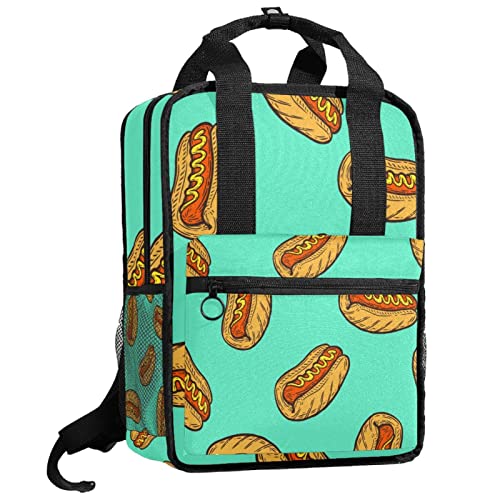 Sac à dos garçons avec bretelles réglables confortables - Motif Hot-Dog