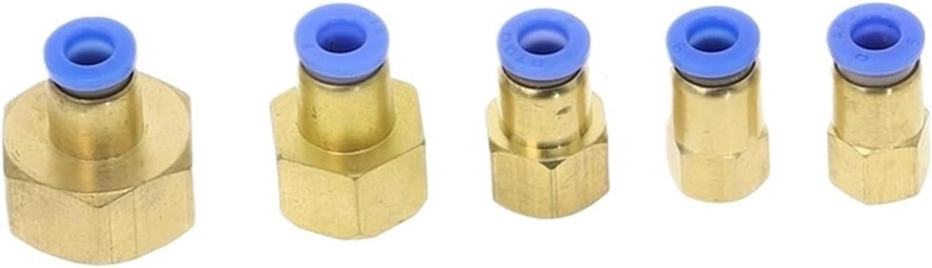 PCF" OD Hose Tube 4MM-12MM Pneumatic Connector 1/8'' 1/4'' 3/8'' 1/2''BSP Female thread Push In Fitting for Air Pipe joint (Color : 12mm OD Hose, Size : 3/8 inch)