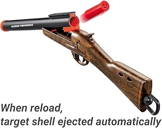 Safe Toy Double Barrel Gun for Boy with Ejecting Shell Soft Bullets,Realistic Model Shotgun Toys Foam Blaster Play Gun Toy with Soft Bullet Look Real Hunting Action for Children (MINIGUN)